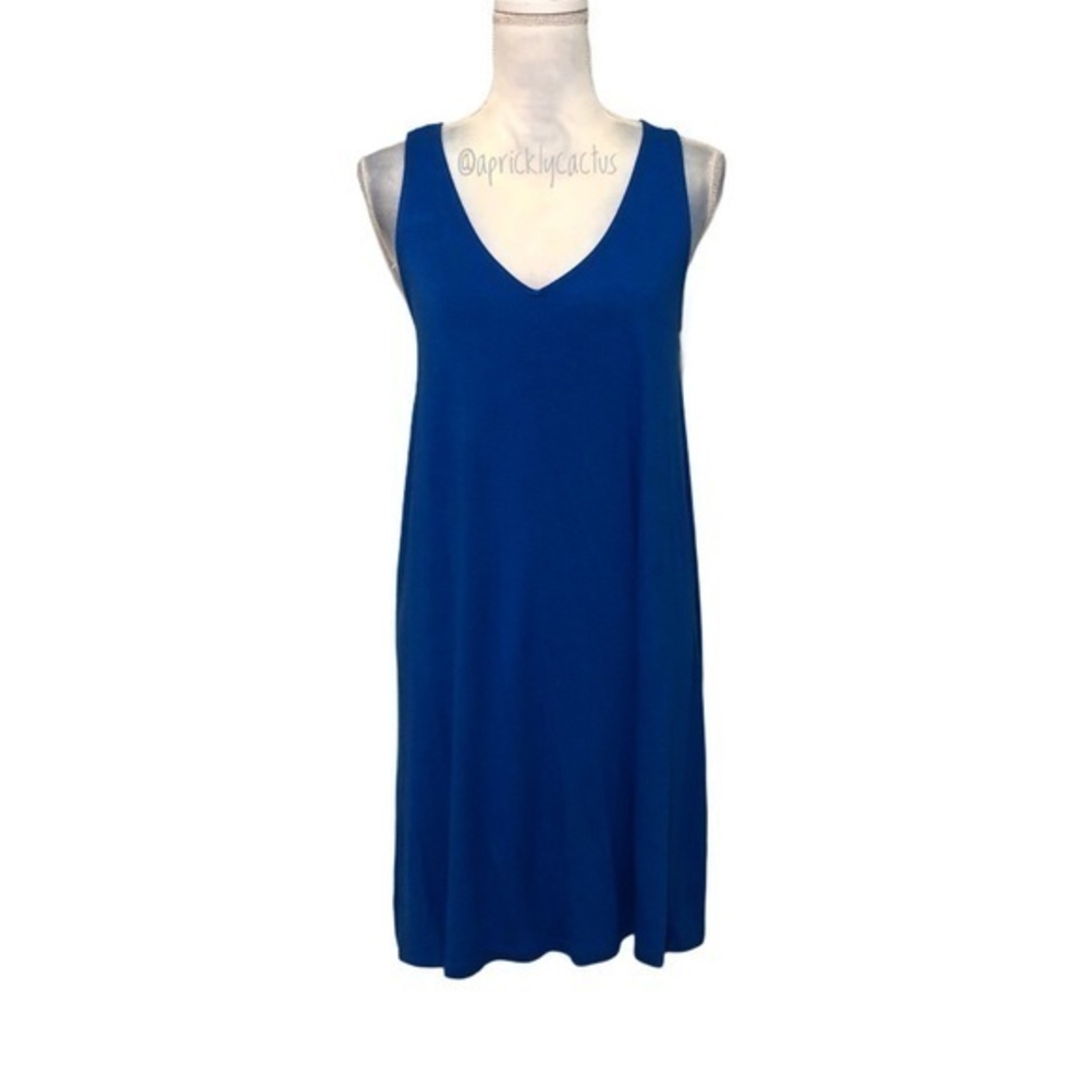 CLEARANCE NWOT Royal Blue Sleeveless V Neck Tank Dress New